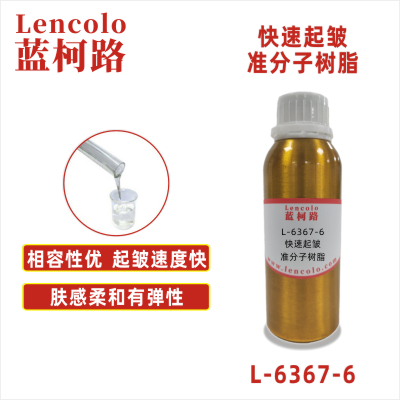 L-6367-6  快速起皺準(zhǔn)分子樹(shù)脂 PU ABS PC PET 各種塑料薄膜 皮革 紙張 木器 表面涂布裝飾準(zhǔn)分子膚感涂料。